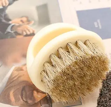 White-WhiteHair 1 шт. кольцо дизайна в виде лошади, Щетинная кисть Для мужчин щетка для бритья, Пластик Портативный, цирюльник, кисти, для салонов уход за кожей лица Чистящая бритва щетка - Цвет: White-WhiteHair