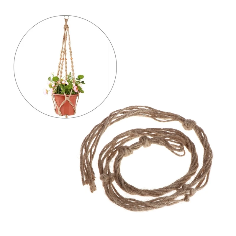Drop Ship Vintage Garden Rope Basket Macrame Hanger Flower Pot Hanging Holder Tool