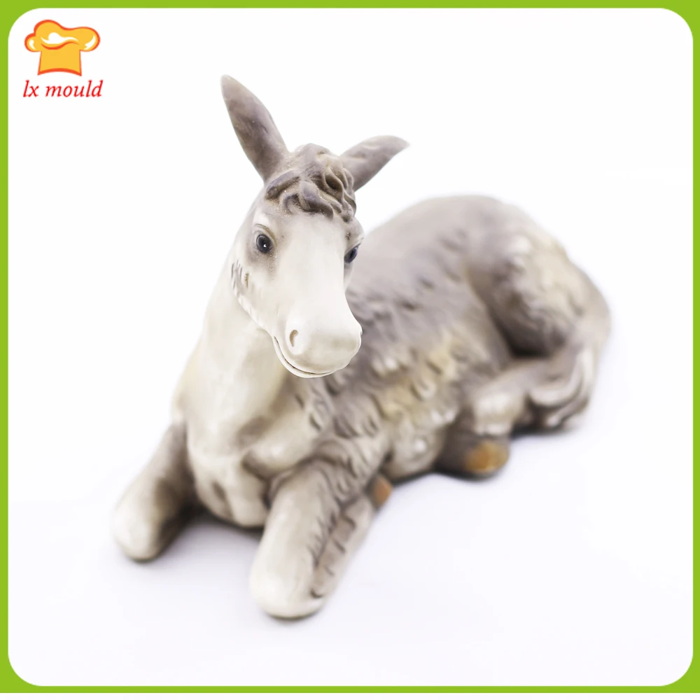 

LXYY MOULD new donkey silicone mold soap candle gypsum clay resin donkey mold
