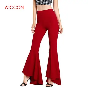 

Winter Ladies Trousers Women High Waist Bell Bottom Pants Flare Pants Vintage Elegant Pants Big Plus Size 3XL Trousers Female