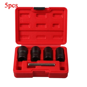 

5pcs Spiral Tire Screw And Nut Extractor Set Anti-Tooth Screw Extractor Set Nut Removal Tool Sleeve Nut Removal Tools Car Repair