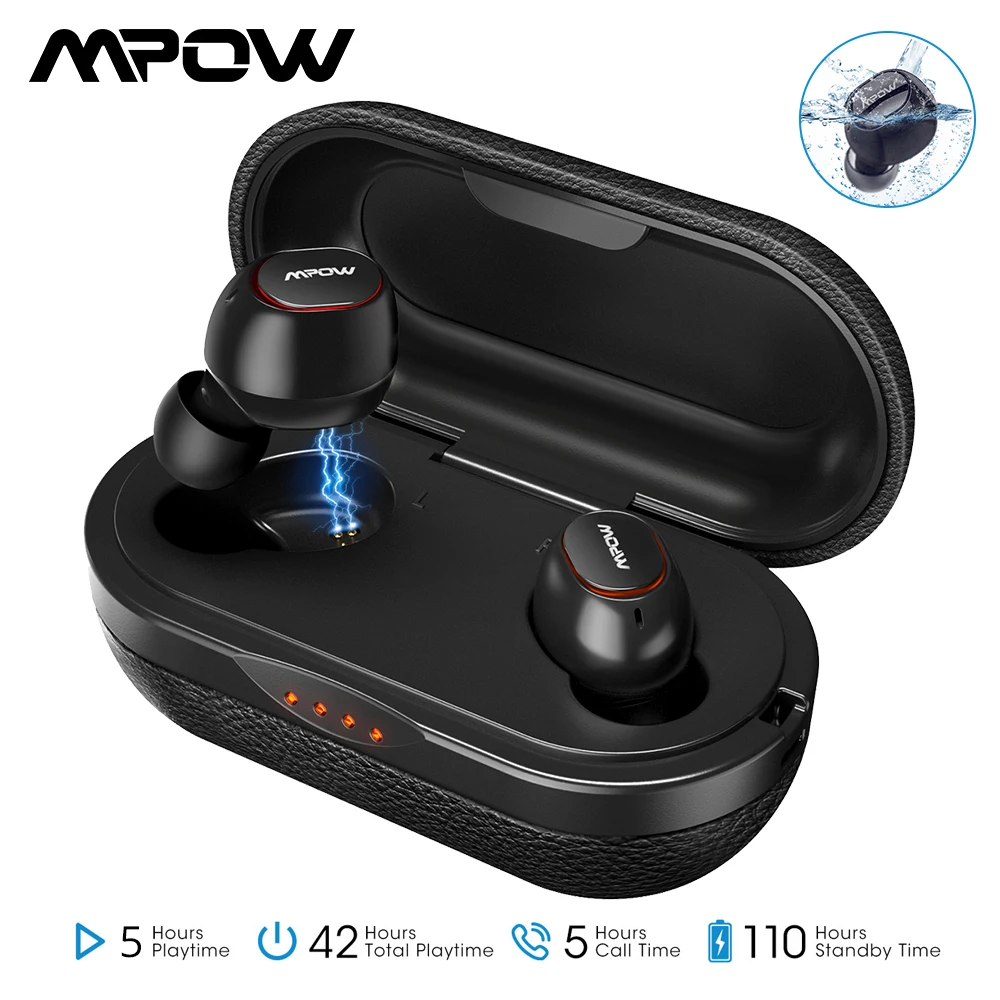

Mpow T5/M5 IPX7 Wireless TWS Earbuds APTX Bluetooth 5.0 Earphones 36H Playing Stereo CVC8.0 Noise Cancelling Headphones With Mic