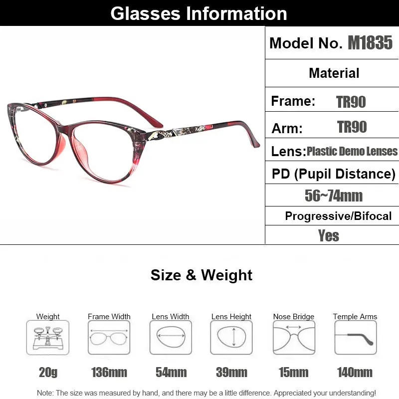 Gmei оптический сверхлегкий TR90 кошачий глаз стиль женские очки по рецепту оправа для близорукости оптические очки женские очки M1835