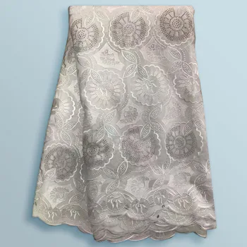 

African 100% Cotton Lace Fabric Latest Swiss Voile Lace In Switzerland With Stones For Men Women Dress Party 02