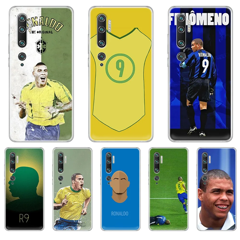 R9 Ronaldo футбольный чехол с бразильской звездой прозрачный для телефона XIAOMI mi 3 4 5 5X 8