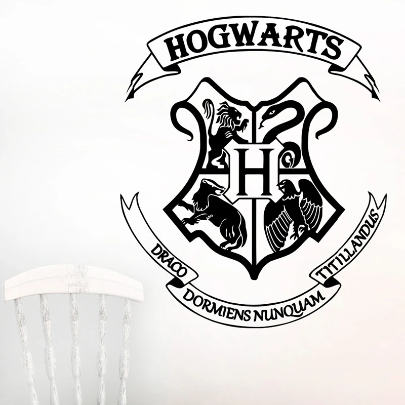 

Harry Potter Accessories Hogwarts Coat Of Arms Cut Vinyl Wall Stickers For Kids Rooms Decoration Boys Bedroom Mural Art Decals