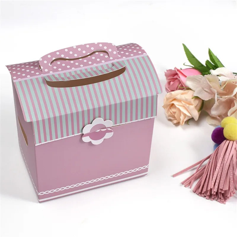 

20pcs Gift boxes With Handle Small Gifts Packaging Box Carton Paperboard Wedding Party