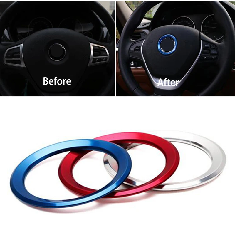 

Color My Life Car Decoration Ring Steering Wheel Circle Sticker for BMWs M3 M5 E36 E46 E60 E90 E92 X1 F48 X3 X5 X6 Auto Gadget