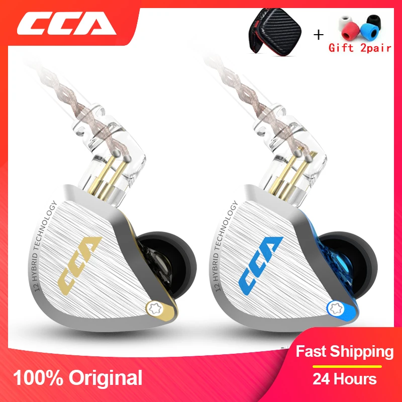 Новинка CCA C12 5BA + 1DD гибридная металлическая гарнитура HIFI басовые
