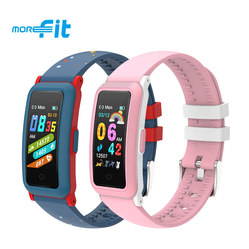 Morefit 907 Детские Смарт часы IP68 Водонепроницаемые сообщения напоминания пульсометр