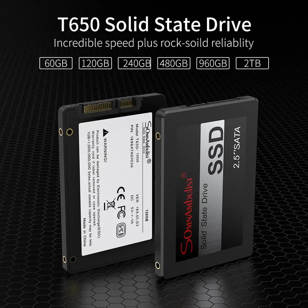 Жесткий диск SOMNAMBULIST 120 ГБ 240 480 ssd 960 500G Твердотельный накопитель для ноутбука и