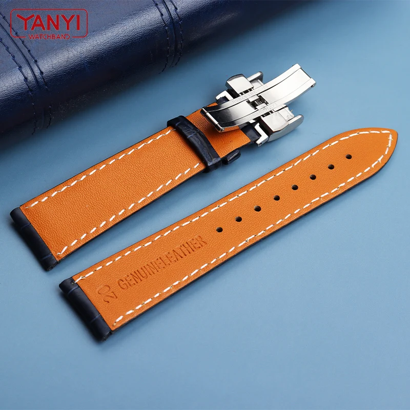 Genuine Leather bracelet 19mm 20mm 21mm 22mm watch strap for Longines L29094920 watchband Top layer Cowhide wristwatches band