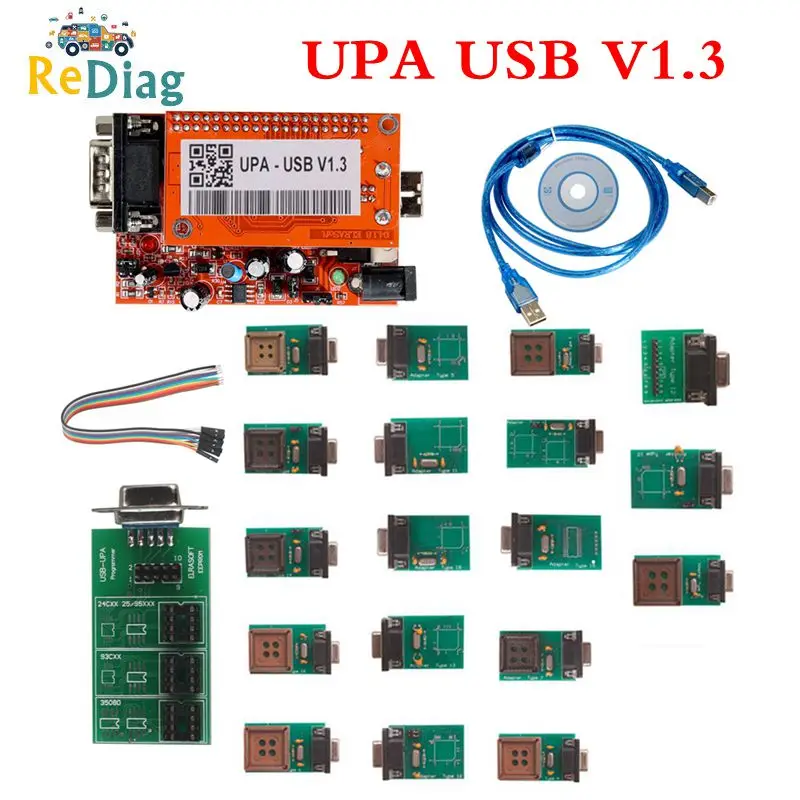 Высокое качество UPA UPA Usb программатор диагностический инструмент UPA USB ECU Программатор UPA USB V1.3 с полным адаптером