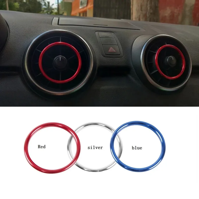 Car Interior Accessories For Audi A1 2014-2017 Instrument Desk Air-Conditioning Outlet Aluminum Decorative Sticker | Автомобили и