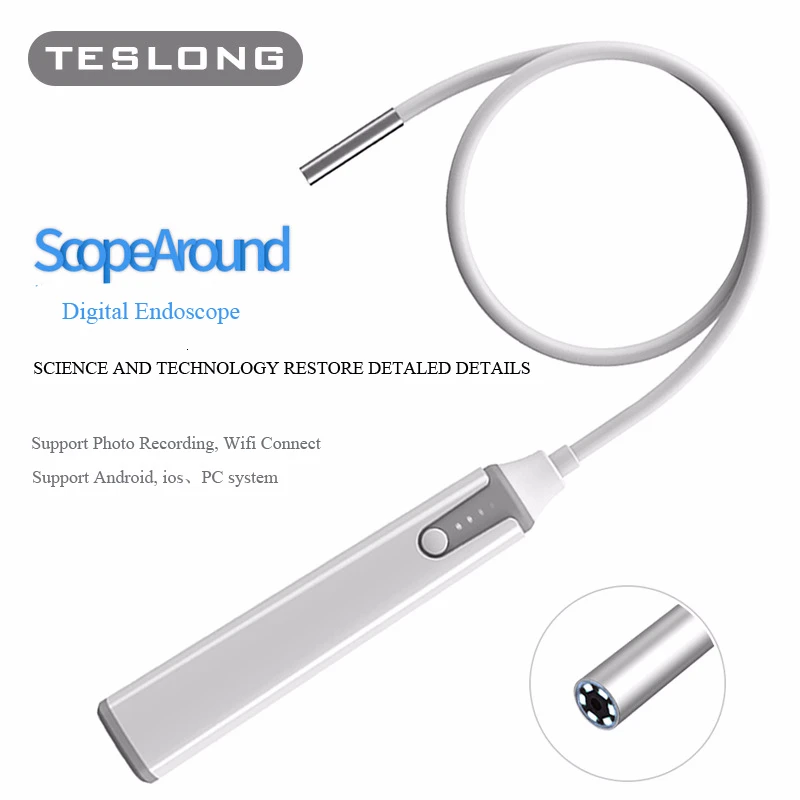 TESLONG 5.5mm inspection Camera Lens HD Waterproof Durable Wireless Wifi Electronics Endoscope Digital borescope Type-C cable