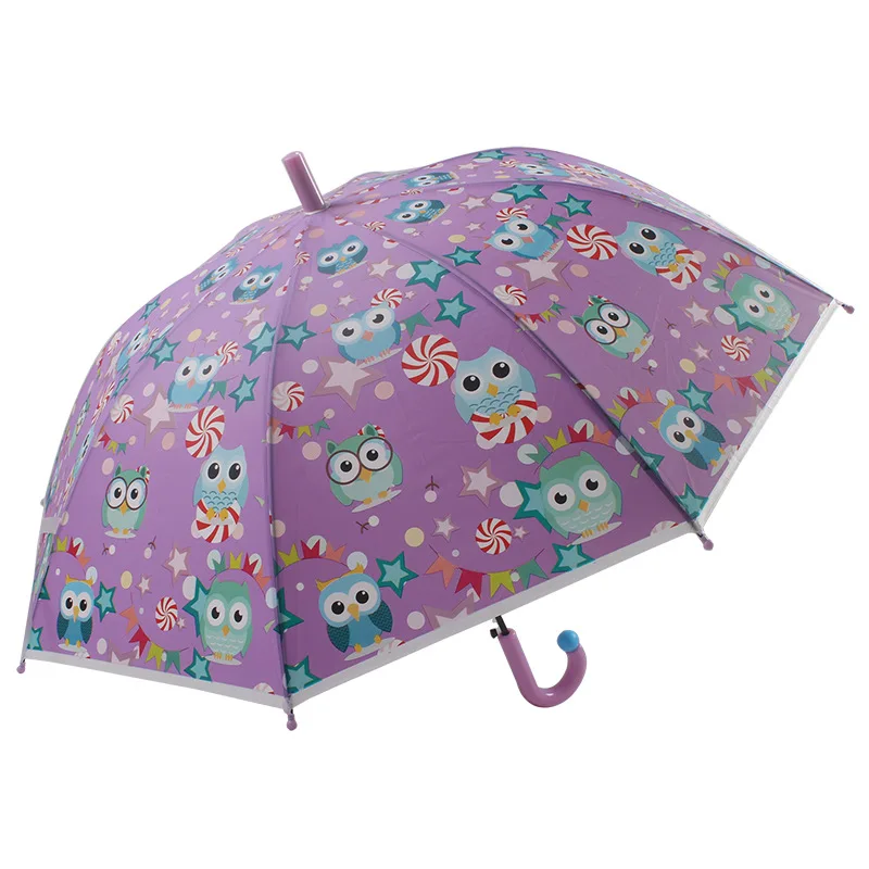 SHOWERSMILE детский зонтик прозрачный животный зонт-Сова детский мультяшный светильник синий детский Солнце Дождь бренд Brolly - Цвет: color3
