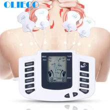OLIECO русский Электрический Импульсный массажёр английский Tens машина для терапии акупунктурой мышцы расслабляющий обезболивающий стимулятор массаж ног
