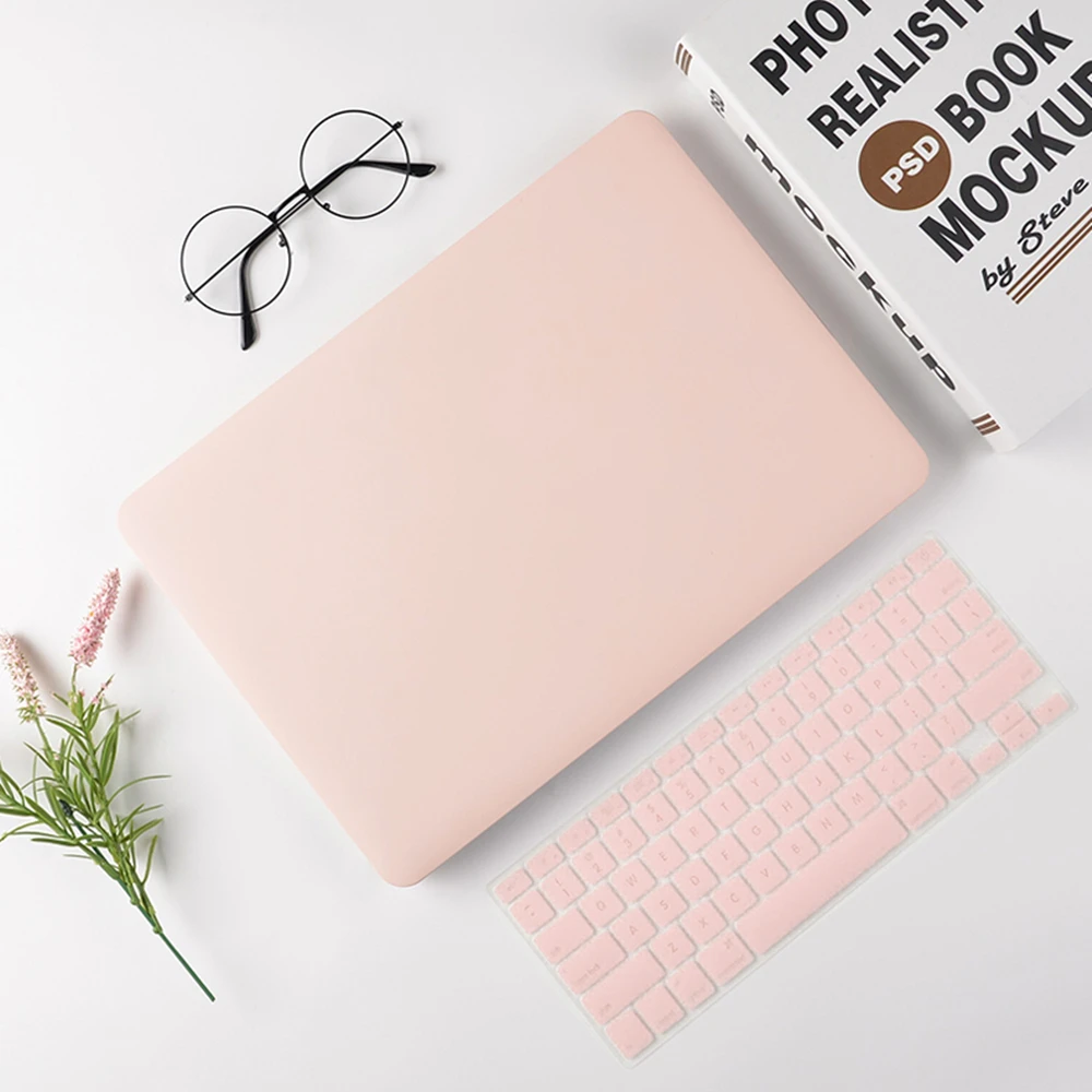 Macaron Cream Texture PC Laptop Notebook Case Bag With Keyboard Cover For Macbook Air Pro 11 12 13 14 15 16 Retina M1 Touch Bar