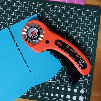 

Leather Craft 45mm Rotary Cutter Wavy Line Cutting Tool Fabric Cutter Circular Blade DIY Patchwork Sewing Quilting Fit Olfa Cut