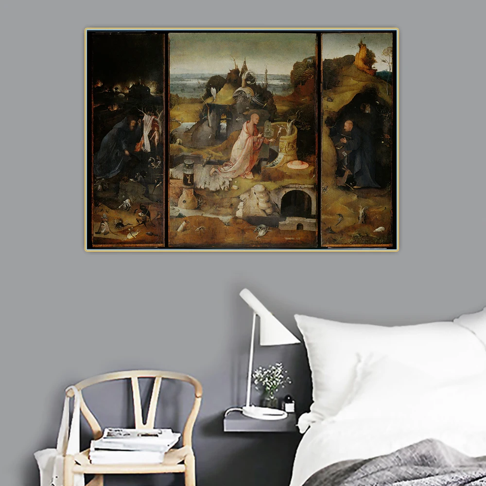 Citon Hieronymus Bosch 《 The Hermit Saints Canvas холст искусство Масляная живопись художественное