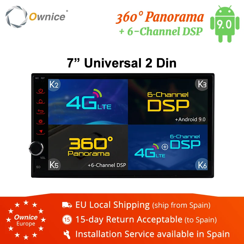 Ownice 2GB Android 8.1 Universal Radio Car dvd 2 din GPS Navigation Wifi Stereo Video 7