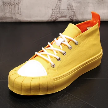 

Brand Men Shoes Canvas Shoes Fashion High Quality Men Loafers High Help Shoes Breathable Slip On Men Casual Shoes Men Sneakers