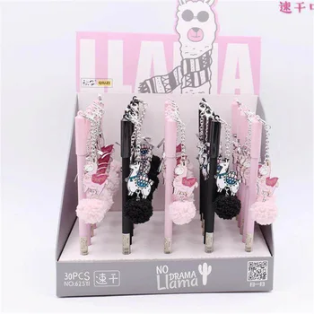 

30 pcs Gel Pens Cartoon Mink alpaca Pig black colored gel ink pens for writing Cute stationery office school supplies 0.5mm