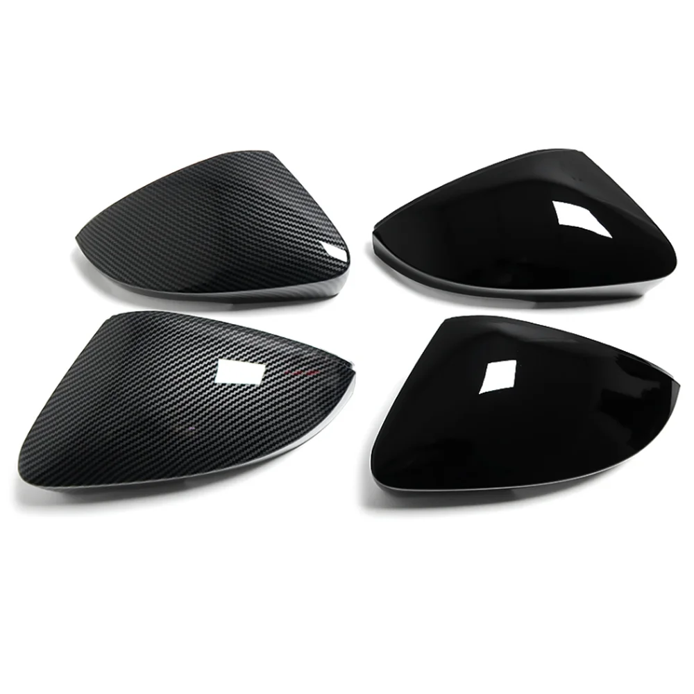 Auto Spiegel Abdeckungen Kappen Rückspiegel Fall Kit Tuning ABS Für Skoda Octavia MK3 5E 2012-2020 glänzend Schwarz/carbon faser – Detail 8