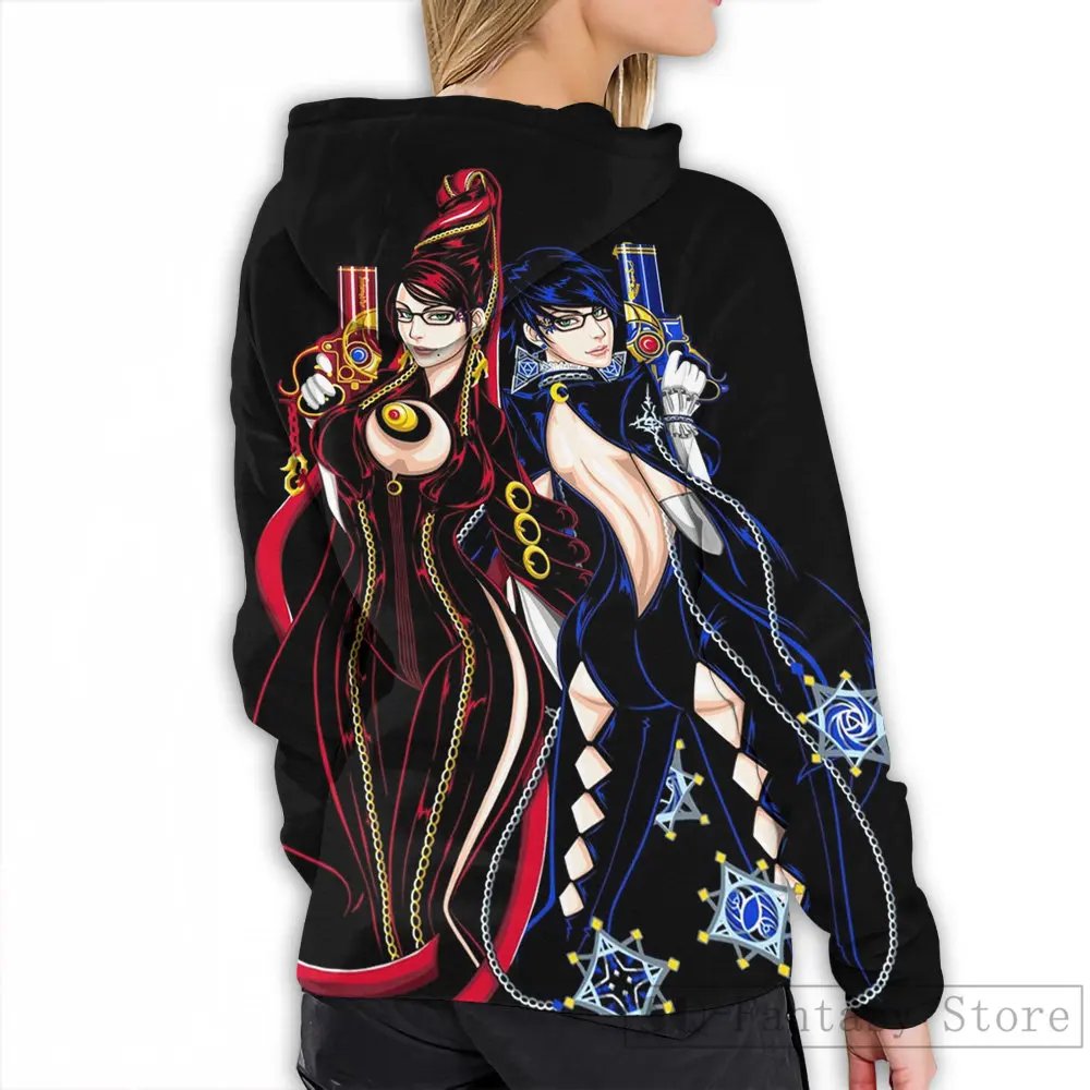 Мужские толстовки, свитшоты для женщин забавные Bayonetta-Umbra Witch-B с принтом Повседневная Толстовка с капюшоном