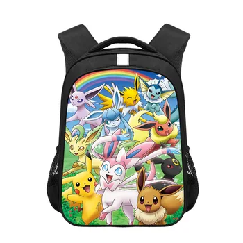 

Anime Pokemon Backpack Boys Girls School Bags Children Pikachu Backpack for Teenagers Kids Gift Backpacks Schoolbags Mochila
