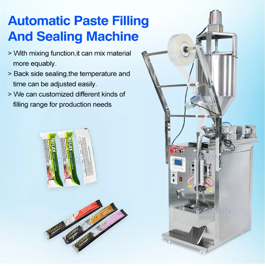 ZONESUN Automatic Paste Chili Oil Sauce Oil Vinegar Filling Sealing Machine ZS-GFGT50