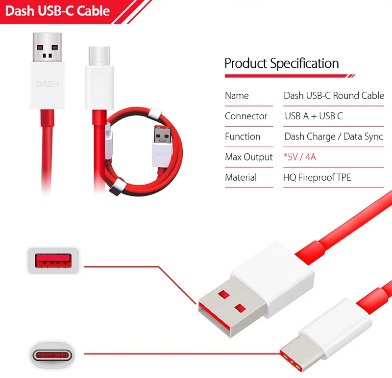 ЕС ONEPLUS 7 pro быстрое зарядное устройство 5 В/4A Быстрая зарядка USB настенный адаптер питания плоский круглый кабель для Oneplus 3 3T 5 5T 6 6T