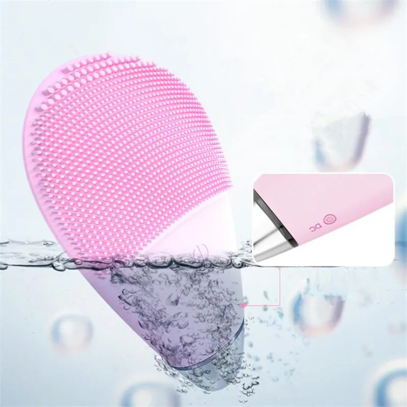 3 in 1 Electric Silicone Face Wash Brush Sonic Facial Cleansing Brush Vibration Massager Eye Dark circles remove Anti-aging