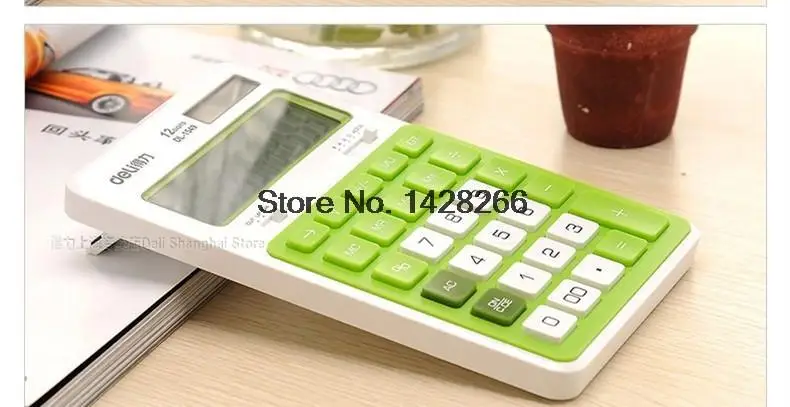 Фиолетовый Двойной мощность Calculadora Электронный большой дисплей вычисление конфетного цвета калькулятор канцелярские товары офисные материалы школьные принадлежности - Цвет: Фиолетовый