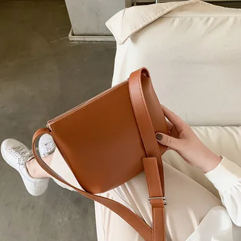 

ins soft leather sense small bag female 2020 new Korean version of the wild shoulder messenger bag student small bag