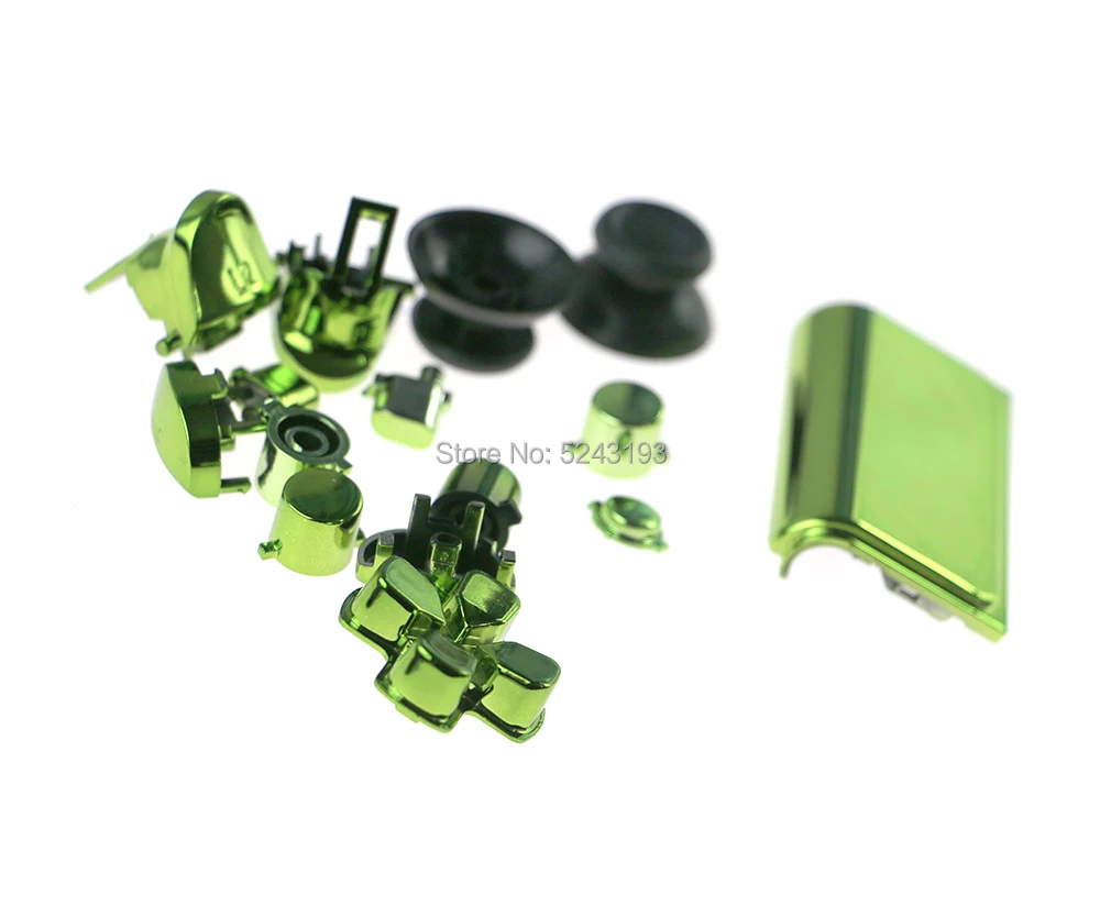 Комплект хромированных кнопок L1 R1 L2 R2 сменные колпачки для аналоговых стиков PS4 Pro