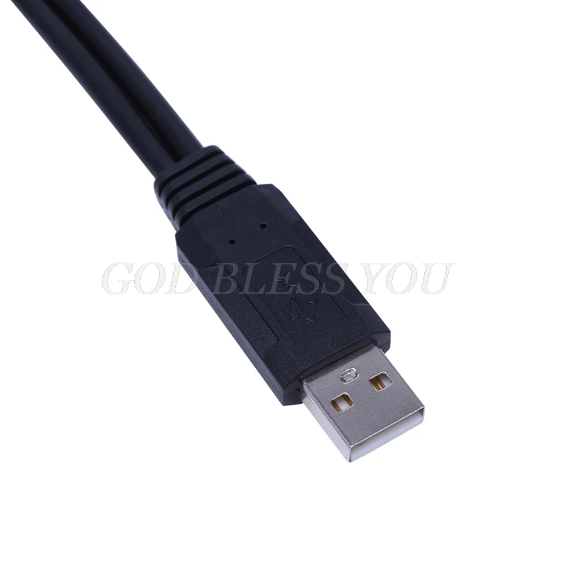 1 шт. кабельный концентратор USB 2 0 Тип A штекер на двойных разъема Y сплиттер для