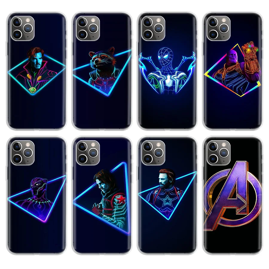 

Marvel Avengers Luxury iron Man Phone Case For Apple iPhone 11 Pro 6 6S 7 8 Plus 10 X XS MAX XR 5 5S SE Phone Case Cover