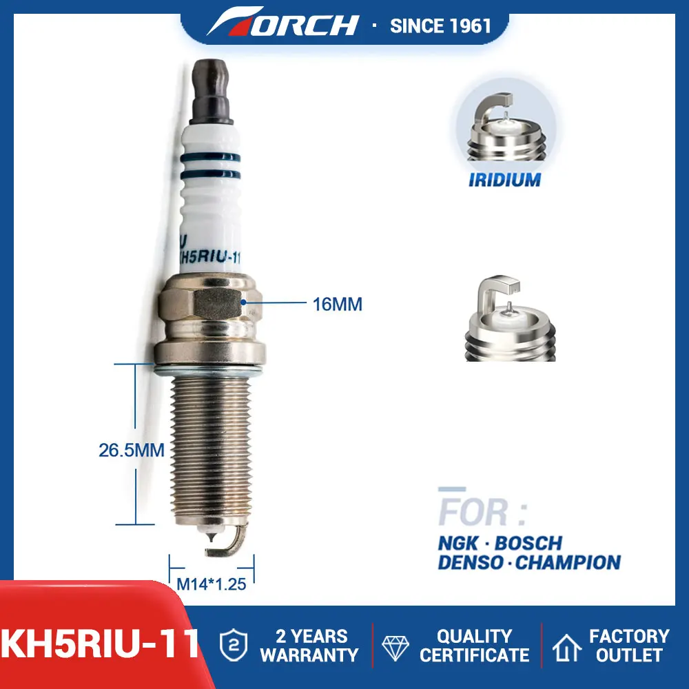

1pcs New Car Products Iridium Spark Candles TORCH KH5RIU-11 Fit for Nissan for KIA for PEUGEOT for TOYOTA for MITSUBISHI