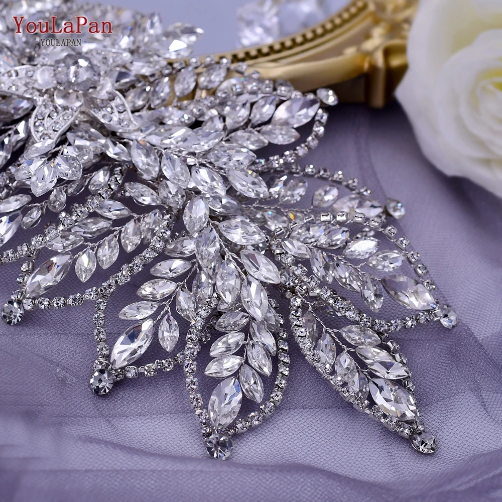 YouLaPan HP413 Crystal Bridal Tiara Crown Wedding Hair Accessories Bridal Headwear Handmade Rhinestone Headband Women Headpiece
