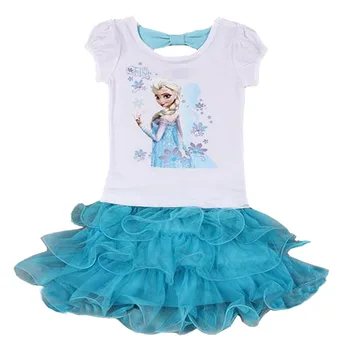 

Hot Sell Summer Girls Dress Pink Cute Elsa costume princess dress Baby&kids dress Girl cartoon party dress vestidos High Quality