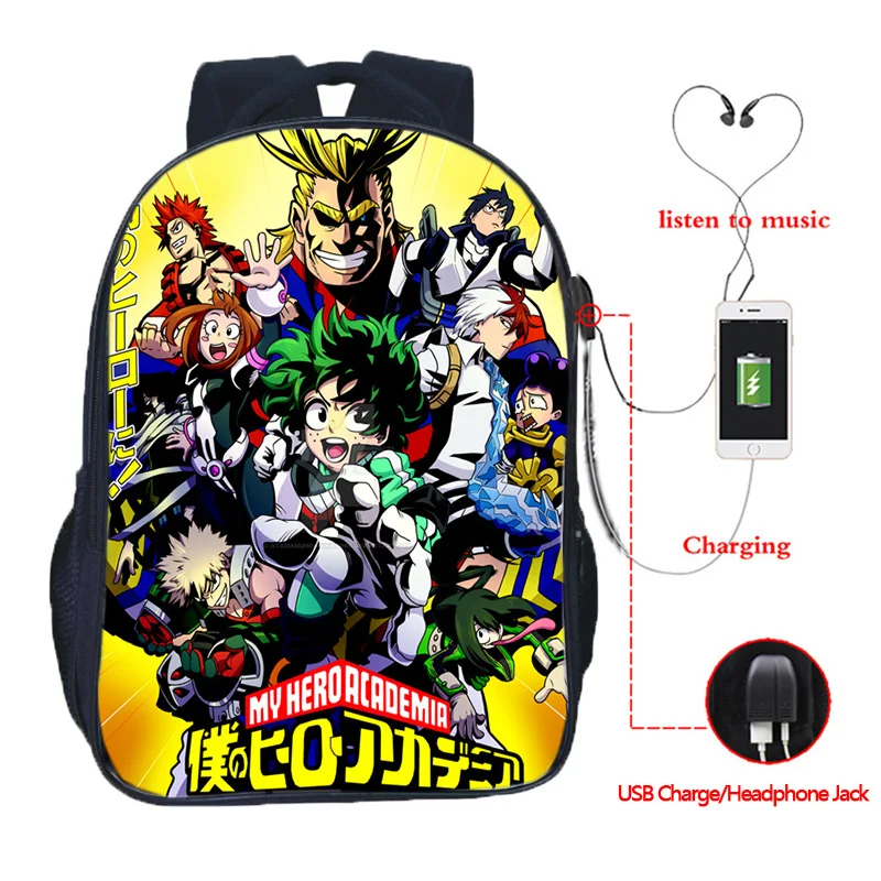 My Hero Academia Boku Anime Large Travel Backpack 
