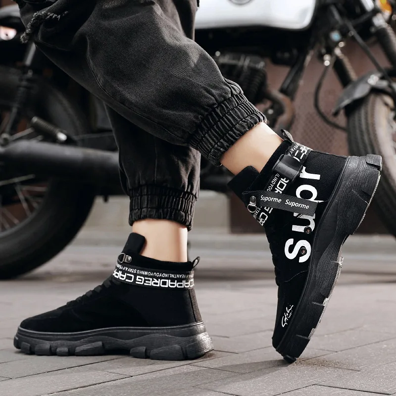 Fashion Men Ankle Chelsea Boots Rubber Slip-on British Winter Sneakers Male Comfotable Shoes Man Boots Casual Sneaker 1557