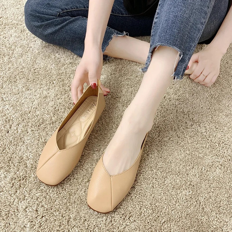 Square toe shoes women's 2020 Clearance