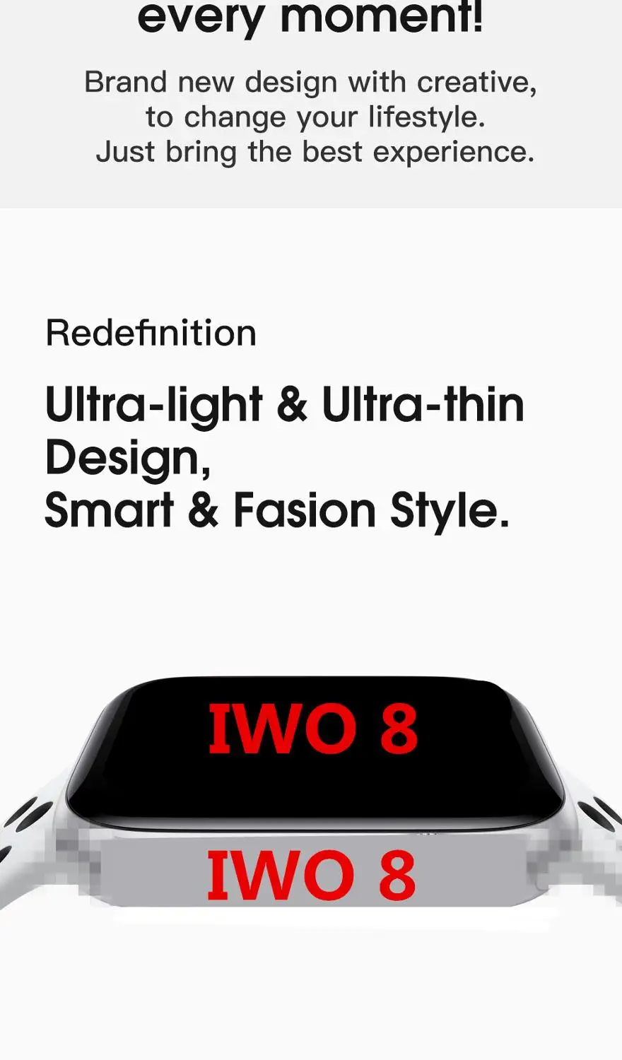 Смарт-часы 44 мм чехол BT напоминание о звонках iwo 8 9 10 series 4 для IOS и Android Phone IWO smart watch