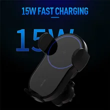15 Вт Быстрое Qi автомобильное беспроводное зарядное устройство для iPhone 11 Pro XS Xiaomi samsung 9 автоматическое зажимное Беспроводное зарядное устройство Автомобильный держатель для телефона
