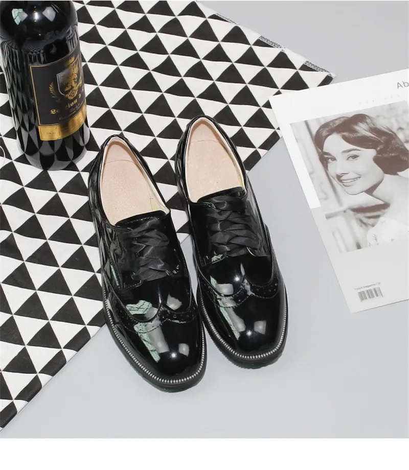 2020 Spring New British Women Pumps Brogues Genuine Leather High Heels Oxford Shoes For Woman Vintage Carved Pumps Women Shoes (2)