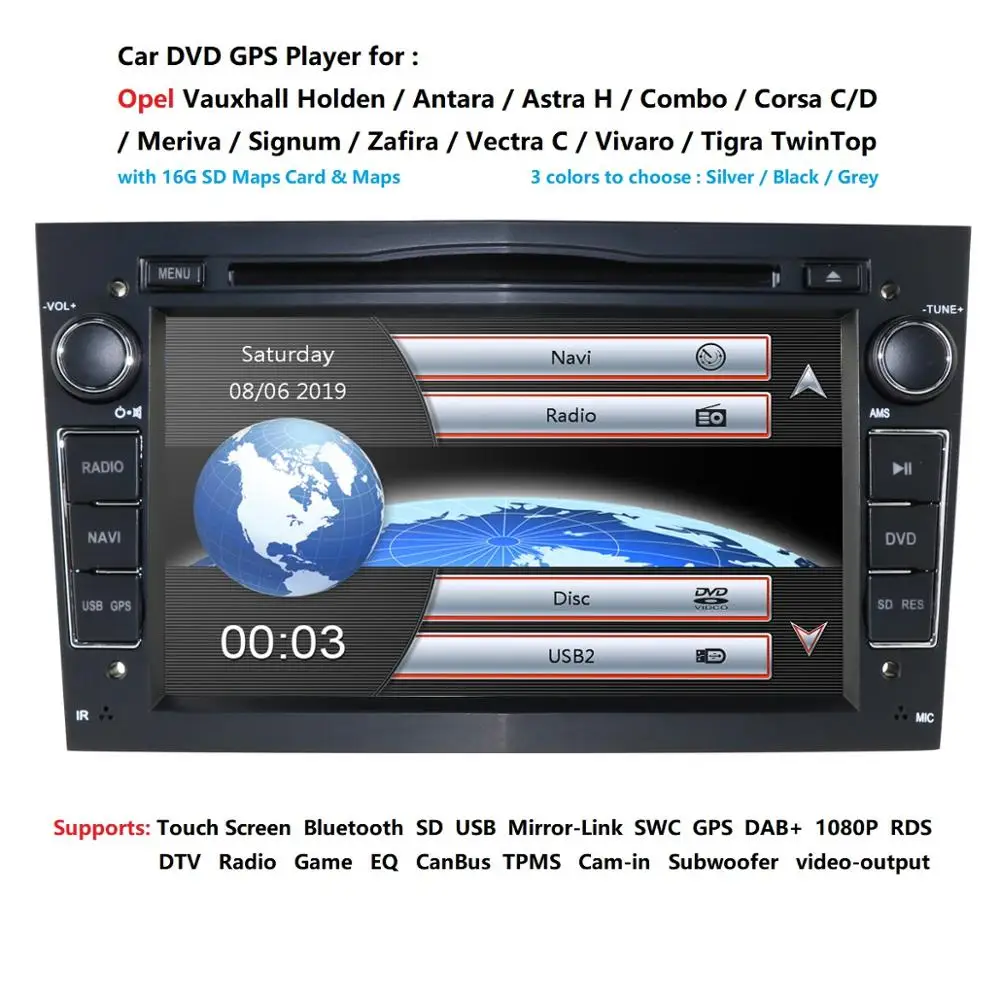 Top 7 inch 2 din pouces Double Din dans le tableau de bord pour Opel Vauxhall Corsa Vectra Astra GPS Navigation lecteur DVD lien mir 1