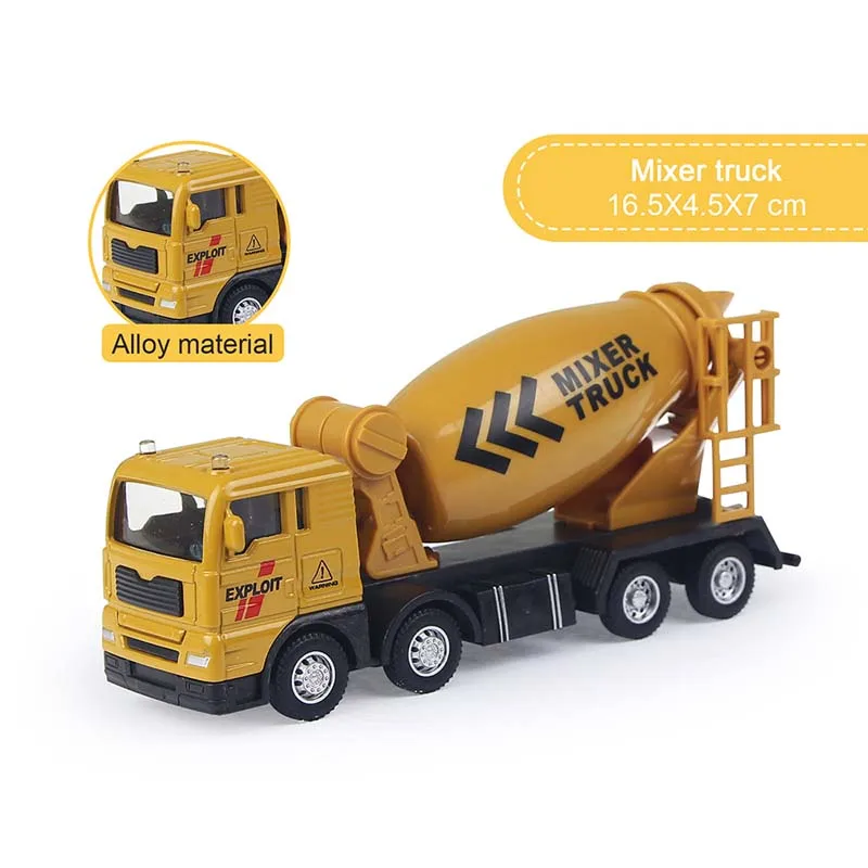 Alloy Diecast Construction Toy Truck Vehicle Set - Loader, Tractor, and Excavator