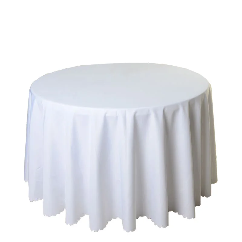  Round Tablecloth Wedding White Hotel Table Cloth Table Cover Overlay tapetes nappe mariage Tableclo